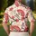 Asian Plum Blossom Songbird Fans For Spring Garden Events And Elegant Everyday Wear Men's Polo Shirt - 5