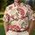 Asian Plum Blossom Songbird Fans For Spring Garden Events And Elegant Everyday Wear Men's Polo Shirt - 4