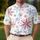 Cranberry Blue Snowflakes for Winter Holiday Gatherings and Festive Casual Outfits Men's Polo Shirt - 4