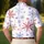 Cranberry Blue Snowflakes for Winter Holiday Gatherings and Festive Casual Outfits Men's Polo Shirt - 5