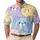 Pastel Cat Face Collage For Beach Vacations, Casual Weekends And Stylish Cat Lovers Men's Polo Shirt - 1