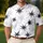 Abstract Charcoal Starbursts for Minimalist Streetwear and Casual Weekend Outfits Men's Polo Shirt - 4