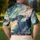Teal Ivory Abstract Feather Waves For Coastal Vacations Golf And Resort Wear Men Men's Polo Shirt - 5
