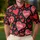 Red Love Hearts On Jet Black For Valentine's Day Dates And Romantic Casual Outfits Men's Polo Shirt - 4