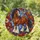 Chestnut Draft Horse Stained Glass Autumn Leaves Decor for Equestrian Home Lovers Stained Glass Suncatcher - 1