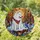 White Spitz Dog And Bluebird Stained Glass Winter Woodland Window Decor For Dog Lovers Stained Glass Suncatcher - 1