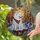 White Spitz Dog And Bluebird Stained Glass Winter Woodland Window Decor For Dog Lovers Stained Glass Suncatcher - 2