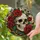 Stained Glass Sugar Skull And Red Roses Gothic Halloween Day Of The Dead Home Decor Stained Glass Suncatcher - 2