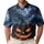 Glowing Jack O Lantern Moon Bats Graveyard Halloween Party Costume For Men Men's Polo Shirt - 1