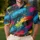 Neon Graffiti Brick Wall Street Art For Urban Festivals, Concerts And Nightlife Fans Men's Polo Shirt - 4