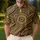 Black And Gold Geometric Medallion Motif For Resort Wear, Parties, And Evening Outings Men's Polo Shirt - 4