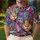 Colorful Abstract Cat Faces For Beach Getaways And Art Loving Cat Style Enthusiasts Men's Polo Shirt - 4