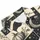 Black And Ivory Halloween Patchwork Bats Pumpkins Moons For Gothic Party Style Lovers Men's Polo Shirt - 6