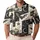 Black And Ivory Halloween Patchwork Bats Pumpkins Moons For Gothic Party Style Lovers Men's Polo Shirt - 1