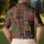 Autumn Patchwork Leaves Vintage Quilt Motif for Casual Outings and Weekend Adventures Men's Polo Shirt - 5