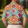 Retro Botanical Mandala Floral Lattice For Colorful Weekend And Resort Wear Men Women Men's Polo Shirt - 5