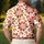 Mid Century Autumn Floral Botanical Motif For Retro Casual Wear Men's Polo Shirt - 5