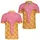 Strawberry Frosting Waffle Cone Ice Cream Look for Golf Days and Resort Casual Wear Men's Polo Shirt - 2