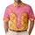 Strawberry Frosting Waffle Cone Ice Cream Look for Golf Days and Resort Casual Wear Men's Polo Shirt - 1