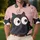 Wide Eyed Charcoal Mascot for Casual Everyday Wear and Playful Street Style Fans Men's Polo Shirt - 4