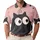 Wide Eyed Charcoal Mascot for Casual Everyday Wear and Playful Street Style Fans Men's Polo Shirt - 1