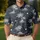 Ivory Palm Trees, Moon And Ocean Waves For Tropical Resort Evenings And Beach Travel Men's Polo Shirt - 4