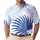 Blue Tropical Palm Leaves For Resort Travel, Beach Holidays And Coastal Vacation Wear Men's Polo Shirt - 1