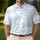Icy Blue Palm Fronds for Coastal Resort Wear, Beach Trips and Summer Travel for Men Men's Polo Shirt - 4