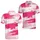 Magenta Brush Stripe Abstract For Bold Everyday Style Women's Streetwear Wardrobe Men's Polo Shirt - 2