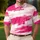 Magenta Brush Stripe Abstract For Bold Everyday Style Women's Streetwear Wardrobe Men's Polo Shirt - 4