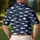 Navy Ocean Fish Motif For Coastal Resort Golf And Casual Weekend Wear Men's Polo Shirt - 5