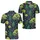 Green Woodland Trees on Midnight Navy for Summer Outdoor Adventures and Nature Lovers Men's Polo Shirt - 2
