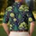 Green Woodland Trees on Midnight Navy for Summer Outdoor Adventures and Nature Lovers Men's Polo Shirt - 5