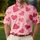 Dusty Blush Pink Heart Motif For Valentine's Day Golf And Casual Wear Style Men's Polo Shirt - 4