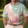 Abstract Tropical Leaf Colorblock Motif For Resort Travel, Beach Days, And Getaways Men's Polo Shirt - 4