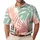Abstract Tropical Leaf Colorblock Motif For Resort Travel, Beach Days, And Getaways Men's Polo Shirt - 1