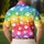 Rainbow Dog Paw Mosaic for Pride Festivals, Dog Walks, and Pet Lover Birthday Gifts Men's Polo Shirt - 5