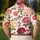Vintage Burgundy Rose Garden Floral For Romantic Spring Events And Everyday Wear Men's Polo Shirt - 5