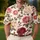 Vintage Burgundy Rose Garden Floral For Romantic Spring Events And Everyday Wear Men's Polo Shirt - 4