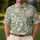 Dusty Sage Ivory Snowflakes for Christmas Gatherings, Winter Travel, and Gift Giving Men's Polo Shirt - 4