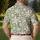 Dusty Sage Ivory Snowflakes for Christmas Gatherings, Winter Travel, and Gift Giving Men's Polo Shirt - 5