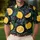 Lemon Grove Botanical Motif For Beach Vacations, Resort Nights And Tropical Summer Style Men's Polo Shirt - 4