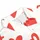 Vermilion Red Hand Drawn Hearts for Valentine's Day Casual Outfits and Everyday Style Men's Polo Shirt - 6