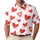 Vermilion Red Hand Drawn Hearts for Valentine's Day Casual Outfits and Everyday Style Men's Polo Shirt - 1