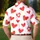 Vermilion Red Hand Drawn Hearts for Valentine's Day Casual Outfits and Everyday Style Men's Polo Shirt - 5