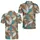 Turquoise Botanical Rosette Lattice For Resort Travel And Casual Weekend Wear For Men Men's Polo Shirt - 2