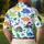 Colorful Tropical Dinosaur Motifs For Beach Vacations, Zoo Trips And Dino Lovers Men's Polo Shirt - 5