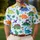 Colorful Tropical Dinosaur Motifs For Beach Vacations, Zoo Trips And Dino Lovers Men's Polo Shirt - 4