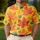 Maple Leaf Botanical Mustard Yellow Autumn Outdoor Weekend Wear for Men Men's Polo Shirt - 4