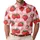 Red Strawberry Gingham Picnic Style For Summer Dates, Beach Trips And Weekend Getaways Men's Polo Shirt - 1